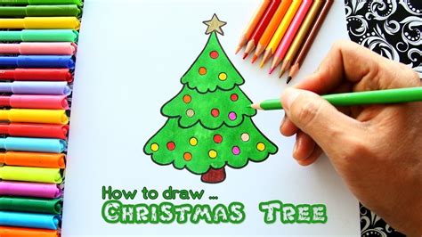 How to draw the Christmas Tree easy! - YouTube