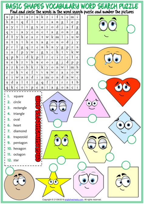 1st Grade Math Worksheets, Shapes Worksheets, Vocabulary Worksheets, Worksheets For Kids, Kids ...