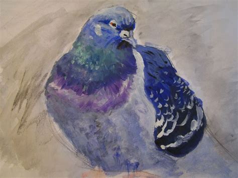 Acrylic painting. Dramatic Pigeon. | Painting, Acrylic painting, Art