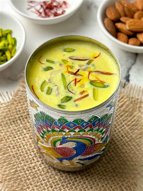 Badam Milk | Badam Doodh - Indian Veggie Delight