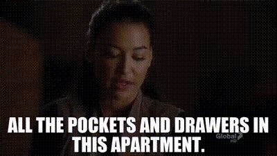 YARN | all the pockets and drawers in this apartment. | Glee (2009) - S04E15 Drama | Video clips ...