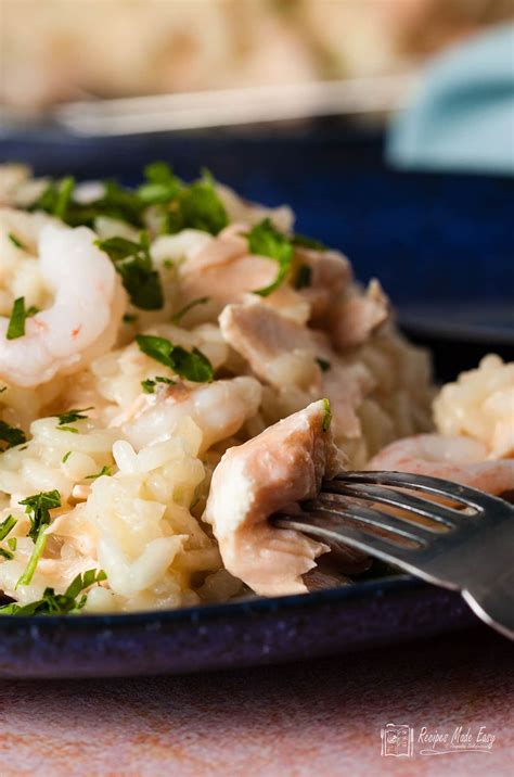 Salmon and prawn risotto | Recipes Made Easy