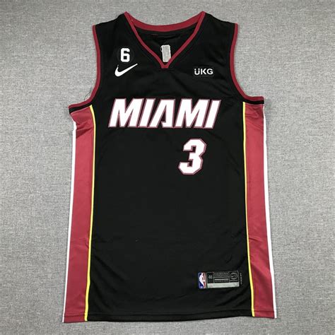 2023 Miami Heat Dwyane Wade #3 Black Jersey - Soccer Jersey Yupoo