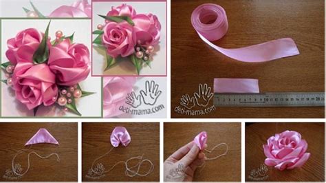 DIY Easy Ribbon Rose Tutorial Pictures, Photos, and Images for Facebook ...