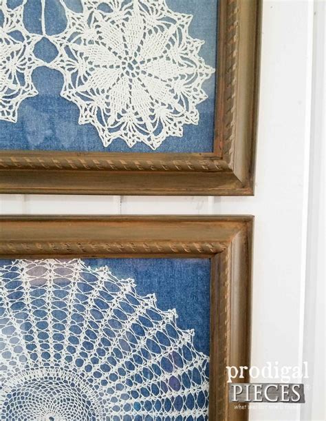 Framed Doily Wall Art from Curbside Finds - Prodigal Pieces