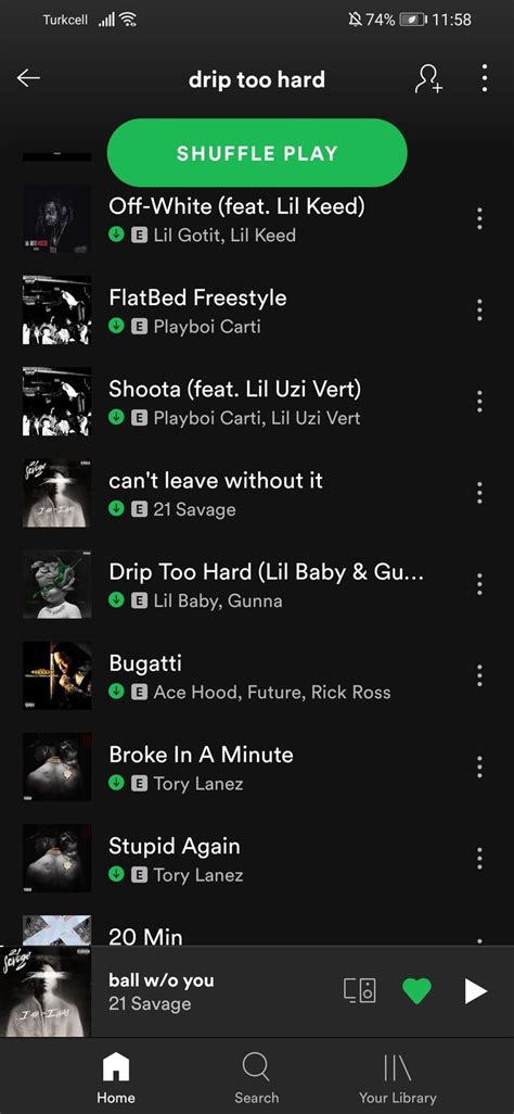 spotify/ilaydasevgi drip too hard playlist /3