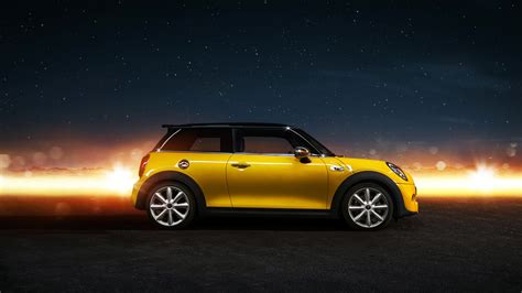 Yellow Mini Cooper S - HD wallpaper