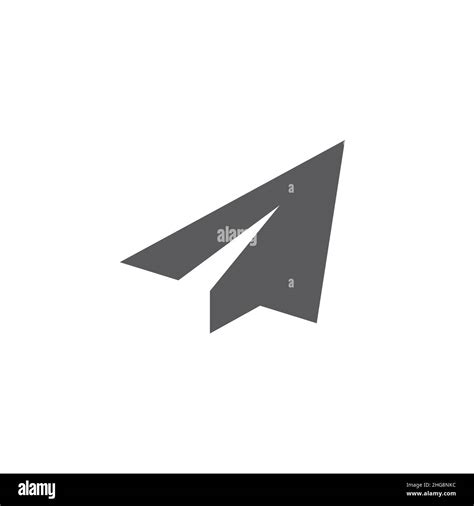 Paper airplane black vector icon. Plane simple filled symbol Stock ...