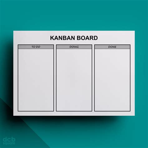 Kanban Board Editable Printable | Kanban, Kanban board, Personal kanban board