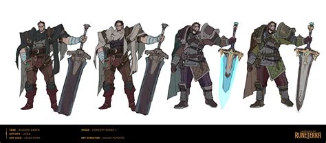 RUGGED GAREN / Sketch exploration Concept Art from LEGENDS OF RUNETERRA ...