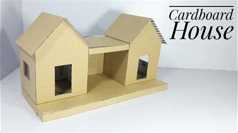 How To Make A Cardboard House, Best Out Of Waste, Cardboard House For School Project, Basic Craft