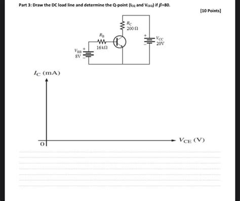 Solved Part 3: Draw the DC load line and determine the | Chegg.com