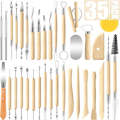 Jetmore 35 Pack Clay Tools Kit, Pottery Tools & Sculpting Tools, Polymer Modeling Clay Cutters ...