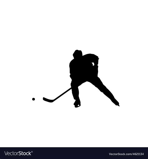 Ice hockey silhouettes Royalty Free Vector Image