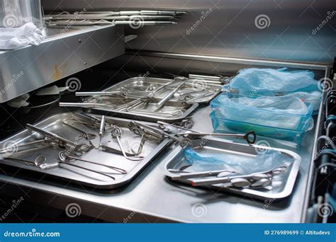 A Tray of Surgical Instruments Being Sterilized in an Autoclave Stock Image - Image of surgery ...