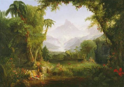 The Garden Of Eden Art Print featuring the painting The Garden of Eden by Thomas Cole in 2021 ...