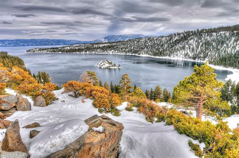 lake, Tahoe, California, Nevada, Autumn, Winter Wallpapers HD / Desktop ...