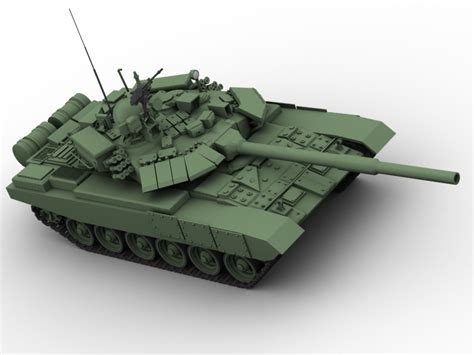 T 90 Battle Tank 3D Model - FlatPyramid