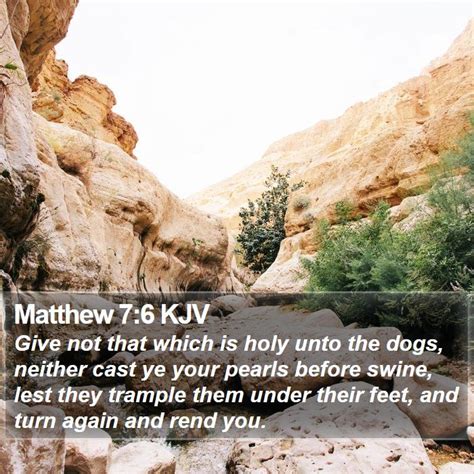 Matthew 7:6 KJV Bible Verse Images