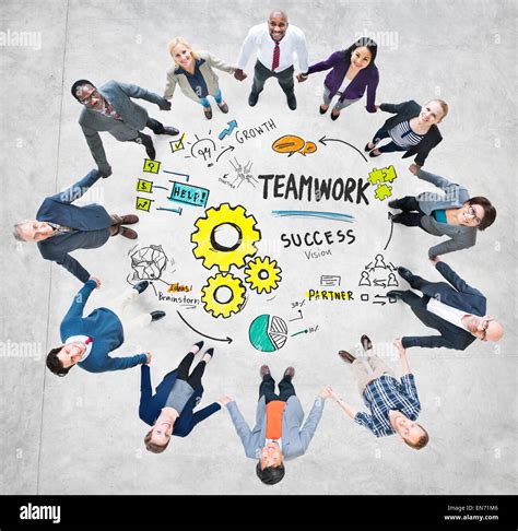 Teamwork Team Together Collaboration Business People Unity Concept ...