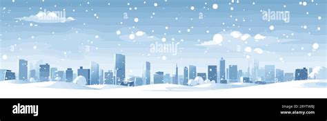 Snowy Cityscapes vector flat minimalistic isolated vector style Stock Vector Image & Art - Alamy