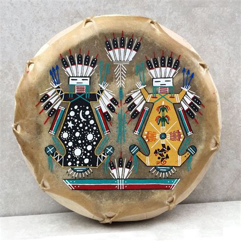 Native American Drum-Navajo Large Hand Painted Cochiti Drum - YEI Design by AndTheCrow | Native ...