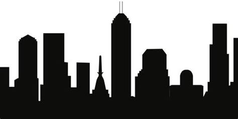 Indianapolis Skyline Silhouette at GetDrawings | Free download