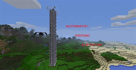 Automatic Piston Elevator ! [HUGE] Minecraft Map