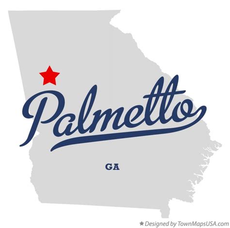 Map of Palmetto, GA, Georgia