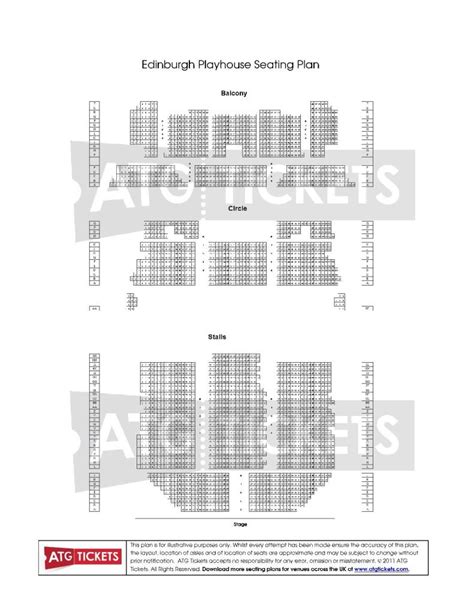 Edinburgh Playhouse Seating Plan - Chart