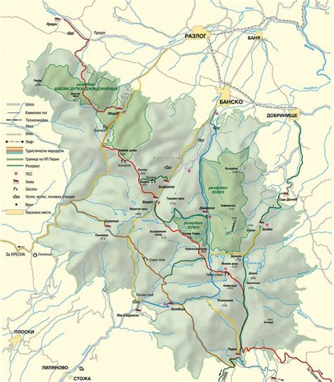 National park Pirin: Map of the park | Association of Parks in Bulgaria