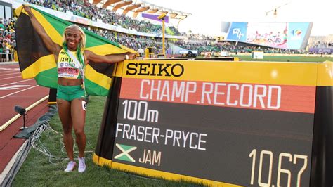 Shelly-Ann Fraser-Pryce wins record fifth 100m world title as Jamaica sweeps podium | CNN