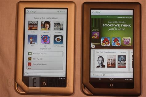 Barnes and Noble Nook Tablet and Nook Color Comparison Video - Good e-Reader