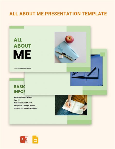 All About Me Presentation Template in Google Slides, PDF - Download | Template.net