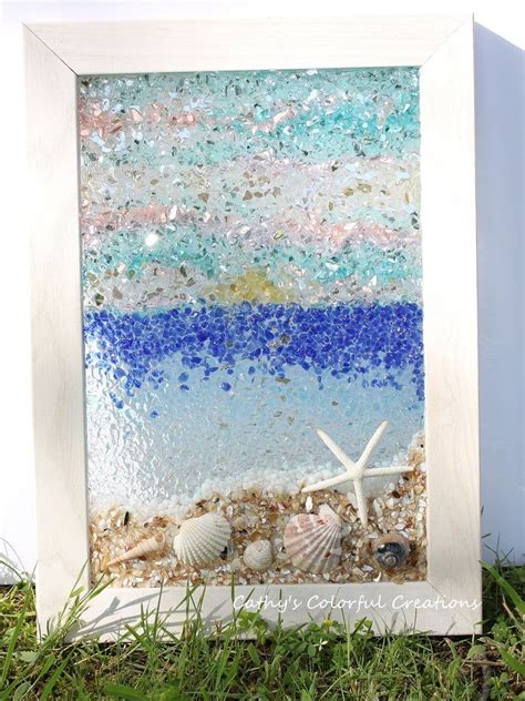 Beach Art Beach Decor Beach Mosaic Mosaic Art Sunset Art | Etsy Sea ...