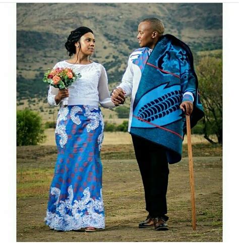 Clipkulture | Couple In Seshoeshoe Inspired Traditional Wedding Outfit ...