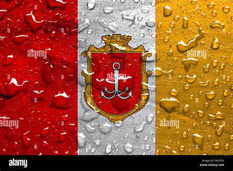 flag of Odessa with rain drops Stock Photo - Alamy