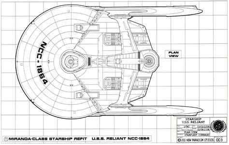 Star Trek Blueprints: Miranda Class Starship Refit - U.S.S. Reliant NCC-1864