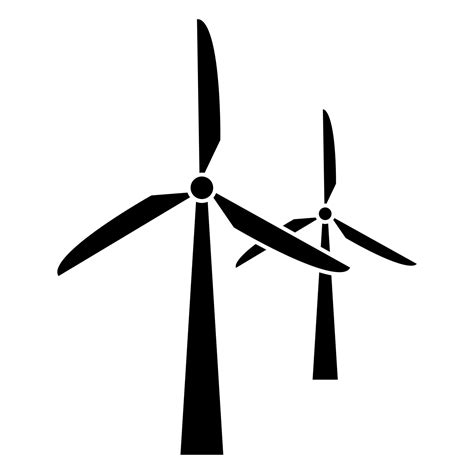 Wind turbines icon. Wind power plant. Alternative energy industry ...