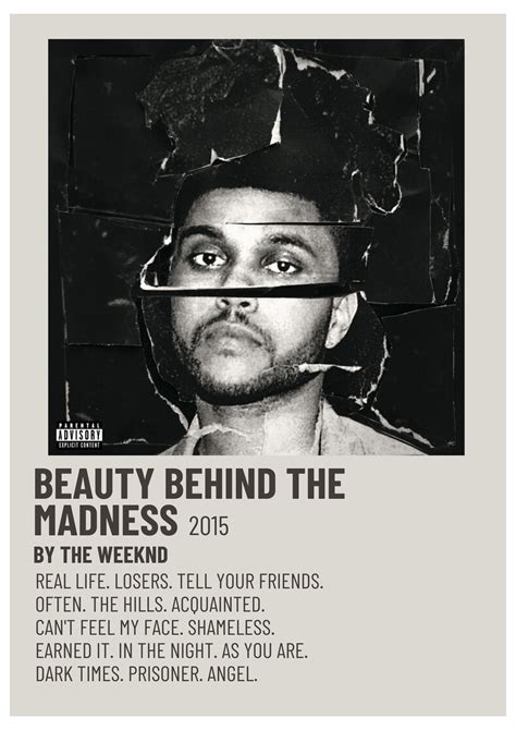 MINIMALIST MUSIC POSTER #the #weeknd #poster #wall #theweekndposterwall | Beauty behind the ...