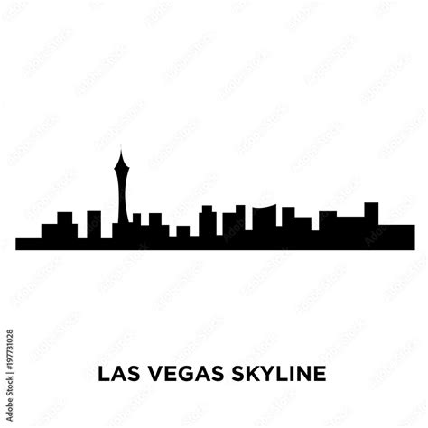 las vegas skyline silhouette on white background, vector illustration ...