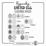 Pysanky Eggs Coloring Pages  Expressive Monkey sketch template
