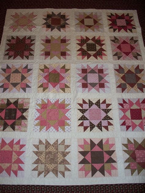 FREE SHIPPING---Civil War Union Star Quilt in Browns and Pinks | Pink quilts, Quilts, Civil war ...