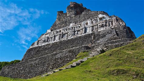 Mayan Temple Ruins of El Castillo or the Stone Lady at Xunantunich ...