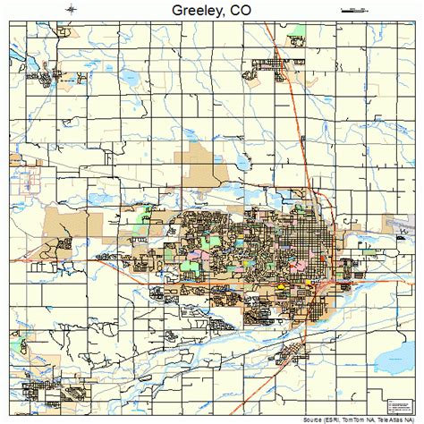 Greeley Colorado Street Map 0832155