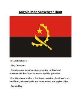 Angola Map Scavenger Hunt by Mr Matthews Teacher Store | TpT