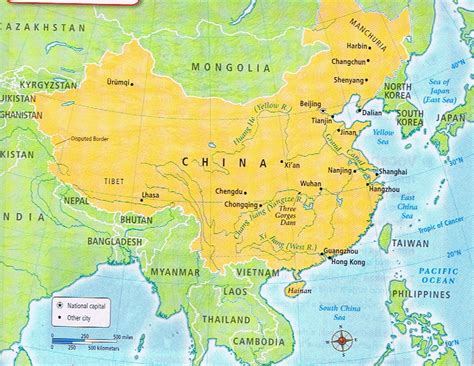 Countries That Border China Map