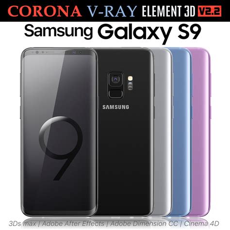 3D model samsung galaxy s9 colors - TurboSquid 1269702