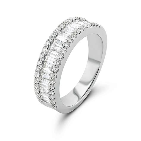 Platinum 1.48ct Baguette & Brilliant Cut Diamond Ring | Products | Baker Brothers Diamonds