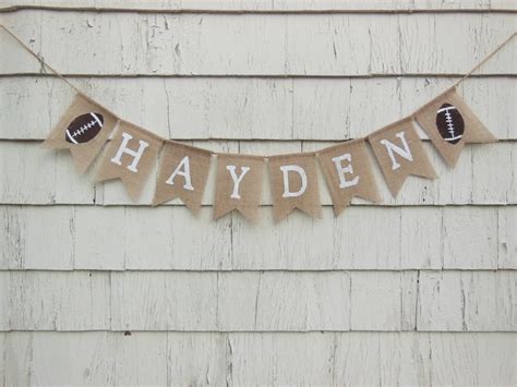 Custom Personalized Name Banner Football Nursery Decor Baby - Etsy